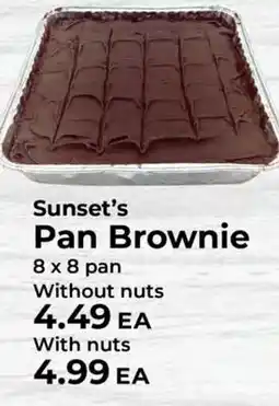 Sunset Foods Sunset's Pan Brownie offer