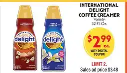 La Chiquita Food Market INTERNATIONAL DELIGHT COFFEE CREAMER offer