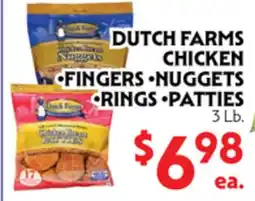 La Chiquita Food Market DUTCH FARMS CHICKEN FINGERS • NUGGETS • RINGS • PATTIES offer