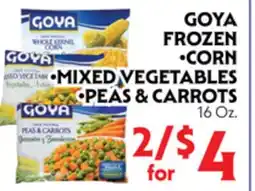 La Chiquita Food Market GOYA FROZEN • CORN • MIXED VEGETABLES • PEAS & CARROTS offer