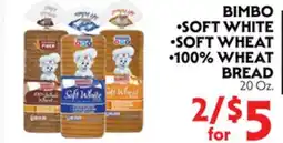 La Chiquita Food Market BIMBO SOFT WHITE • SOFT WHEAT • 100% WHEAT BREAD offer