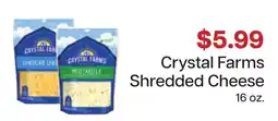 Lunds & Byerlys Crystal Farms Shredded Cheese offer