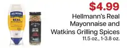 Lunds & Byerlys Hellmann's Real Mayonnaise and Watkins Grilling Spices offer