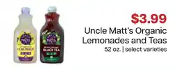 Lunds & Byerlys Uncle Matt's Organic Lemonades and Teas offer