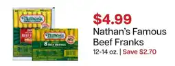 Lunds & Byerlys Nathan's Famous Beef Franks offer