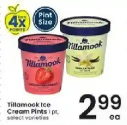 Albertsons Tillamook Ice Cream Pints offer