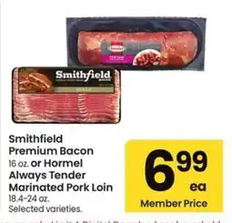 Albertsons Smithfield Premium Bacon offer