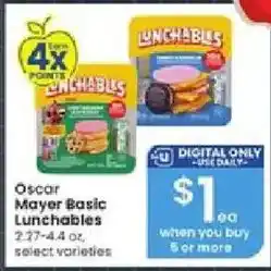 Albertsons Oscar Mayer Basic Lunchables offer