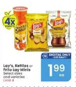 Albertsons Lay's Kettles or Frito Lay Minis offer