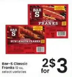 Albertsons Bar-S Classic Franks offer