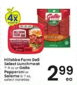 Albertsons Hillshire Farm Deli Select Lunchmeat offer