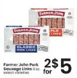 Albertsons Farmer John Pork Sausage Links offer