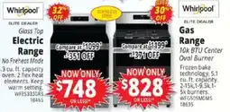 ABC Warehouse Whirlpool glass top electric range offer