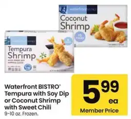Albertsons Waterfront Bistro Tempura with Soy Dip or Coconut Shrimp with Sweet Chili offer