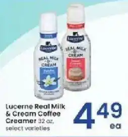 Albertsons Lucerne real milk & cream coffee creamer offer