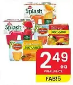 Albertsons Splash 100% Juice offer