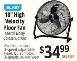 ABC Warehouse Blast 18" High Velocity Floor Fan offer