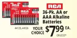 ABC Warehouse Rca aa or aaa alkaline batteries offer