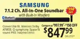 ABC Warehouse Samsung 7.1.2 Ch. All-In-One Soundbar with Built-In Woofers offer