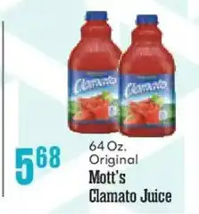 Market Basket Mott's Clamato Juice offer