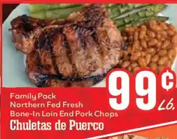 Market Basket Northern Fed Fresh Bone-In Loin End Pork Chops offer