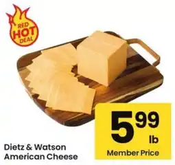 Albertsons Dietz & Watson American Cheese offer