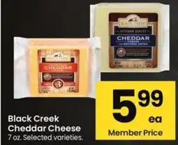 Albertsons Black Creek Cheddar Cheese offer