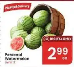 Albertsons Personal Watermelon offer