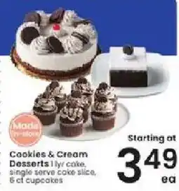 Albertsons Cookies & Cream Desserts offer