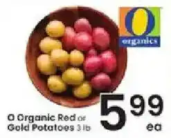 Albertsons O Organics Red or Gold Potatoes offer