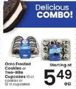 Albertsons Oreo Frosted Cookies or Two-Bite Cupcakes offer