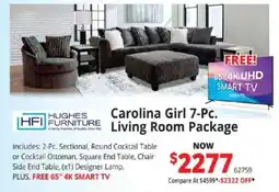 ABC Warehouse Hughes Furniture Carolina Girl 7-Pc. Living Room Package offer