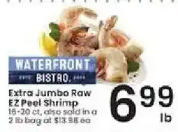 Albertsons Waterfront Bistro Extra Jumbo Raw EZ Peel Shrimp offer