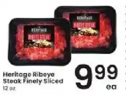 Albertsons Heritage Ribeye Steak Finely Sliced offer