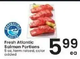 Albertsons Fresh Atlantic Salmon Portions offer
