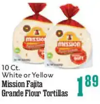 Market Basket Mission Fajita Grande Flour Tortillas offer