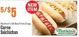Market Basket Nathan's All Beef Hot Dogs offer