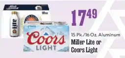 Market Basket Miller Lite or Coors Light offer