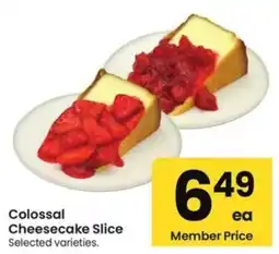 Albertsons Colossal Cheesecake Slice offer