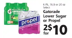 Hugo's Supermarkets Gatorade Lower Sugar or Propel offer