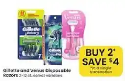 Albertsons Gillette and Venus Disposable Razors offer