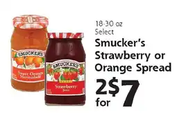 Hugo's Supermarkets Smucker's strawberry or orange spread offer