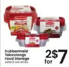 Albertsons Rubbermaid Takealongs Food Storage offer