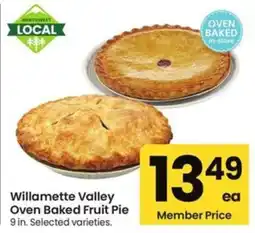 Albertsons Willamette Valley Oven Baked Fruit Pie offer