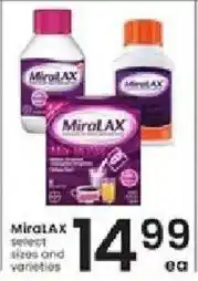 Albertsons Miralax select sizes and varieties offer