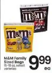 Albertsons M&M Family Sized Bags offer