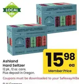 Albertsons Ashland Hard Seltzer offer