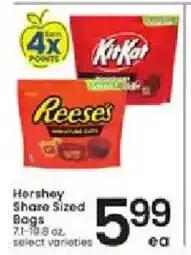 Albertsons Hershey Share Sized Bags offer
