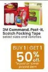 Albertsons 3M Command, Post-it, Scotch Packing Tape offer