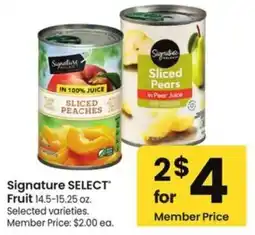Albertsons Signature Select sliced peaches offer